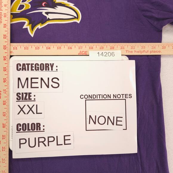 Nike Baltimore Ravens 52 R Lewis Football Graphic T Shirt Mens Size 2XL Purple - Picture 7 of 9